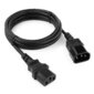 Power Cube Cable with connector C13 - C14 on wire PVC 3x1.00 1.8 meter. black