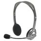 Гарнитура Logitech H110 серая,  2х jack 3.5мм,  поворотный микрофон,  кабель 1.8м