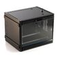 Hyperline TWB-FC-1866-GP-RAL9004 Шкаф настенный 19-дюймовый  (19") 18U,  908x 600х 600мм,  стеклянная дверь с перфорацией по бокам,  ручка с замком,  с возможностью установки на ножки,  цвет черный RAL 9004