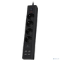 Cablexpert Сетевой фильтр Exnovo EXN-4-U4-B-2  (4р,  16А,  4 х USB,  3.4A,  2м,  ур.защиты 4+) черный,  коробка {22560}
