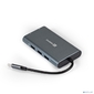 Exegate EX293985RUS Док-станция ExeGate DUB-31C / MAX  (кабель-адаптер USB Type-C --> 3xUSB3.0 + Card Reader + PD 100W + HDMI 4K@30Hz + VGA + Audio + Lan RJ45 10 / 100 / 1000Mb,  Plug&Play,  серый)