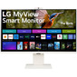 LG MyView 32SR85U-W 31.5'' 4K UHD Smart Monitor,  IPS,  400cd / m2,  16:9,  5мс  (GtG),  60Hz,  178 / 178,  speakers 5Wx2,  webcamera,  внешний БП,  USB Type-C (90W),  2xHDMI,  USB,  VESA 100x100 mm,  HAS,  webOS