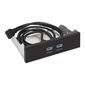 Exegate EX289289RUS Планка USB на переднюю панель ExeGate U5H-615,  5, 25",  2*USB3.0,  черная,  металл,  подсоед. к MB