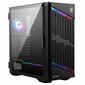 MSI MPG VELOX 100P AIRFLOW,  ATX,  BLACK,  WINDOW,  2x3.5",  Compatible with 2.5"  (Max up to 4x2.5"),  1xUSB 3.2 Type-C,  2xUSB 3.2 Gen 1,  FRONT 3x120mm,  REAR 1x120mm ARGB