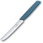 Нож кухонный Victorinox Swiss Modern  (6.9006.11W2) стальной столовый для томатов лезв.110мм серрейт. заточка синий