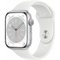 Apple Watch Series 8 GPS 45mm Silver Aluminum Case with White Sport Band - S / M [MP6P3LL / A]  (США)