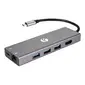 Адаптер Type-Cm --> RJ-45+2USB3.0 (f) +PD100Вт  Alum  Shell VCOM <CU459>