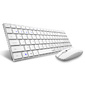 Клавиатура + мышь Rapoo 9300M клав:белый мышь:белый USB беспроводная