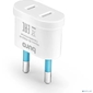 Адаптер-переходник Buro BU-PA02-W  (1 розетка) белый  (пакет ПЭ) {переходник для Apple US LL / a}