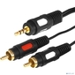 Шнур Стерео 3, 5 мм - 2 RCA,  длина 5 мeтров  (GOLD) REXANT