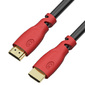 Greenconnect Кабель 10.0m HDMI версия 2.0,  HDR 4:2:0,  Ultra HD,  4K 60 fps 60Hz / 5K*30Hz,  3D,  AUDIO,  18.0 Гбит / с,  28 / 28 AWG,  OD7.3mm,  тройной экран,  черный,  красные коннекторы,  GCR-HM351-10.0m
