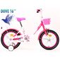 Велосипед NRG Bikes DOVE  (Возраст ребенка: 5-8 лет,  пол: женский,  Материал: Сталь Hi-Ten,  Тормоз передний: Ободной,  V-brake Тормоз задний: Ножной,  Размер колес: 16  white-pink)