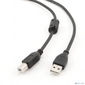 Bion Кабель интерфейсный USB 2.0 AM / BM,  позолоченные контакты,  ферритовые кольца,  3м,  черный [BXP-CCF-USB2-AMBM-030]