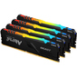 Память оперативная /  Kingston 64GB 2666MT / c DDR4 CL16 DIMM  (Kit of 4) FURY Beast RGB
