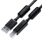 GCR Кабель PROF 2.0m USB 2.0,  AM / BM,  черный,  ферритовые кольца,  28 / 24 AWG,  экран,  армированный,  морозостойкий,  GCR-52423