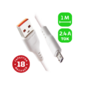 Кабель GoPower GP01M USB  (m)-microUSB  (m) 1.0м 2.4A ПВХ белый  (1 / 800)