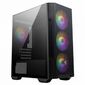 MSI MAG FORGE M100R,  MATX,  BLACK,  WINDOW,  2x3.5",  Compatible with 2.5"  (Max up to 4x2.5"),  1xUSB 3.2 Gen 1,  2xUSB 2.0,  FRONT 3x120mm ARGB,  REAR 1x120mm ARGB