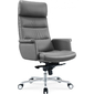 Кресло руководителя Cactus CS-LGR-DUBLIN темно-серый сиденье темно-серый кожа крестов. алюминий
