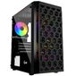 Powercase CMIMTB-L3 Корпус Mistral Micro T3B,  Tempered Glass,  Mesh,  2x 140mm + 1х 120mm 5-color fan,  чёрный,  mATX   (CMIMTB-L3)