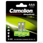 Camelion  AAA-1100mAh Ni-Mh BL-2  (NH-AAA1100BP2,  аккумулятор, 1.2В)  (2 шт. в уп-ке)