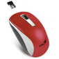 Мышь Genius беспроводная NX-7010  (белый+красный металлик,  BlueEye 1200dpi)