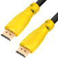 Greenconnect Кабель 2.0m v1.4 HDMI M / M черный,  желтые коннекторы,  OD7.3mm,  30 / 30 AWG,  позолоченные контакты,  Ethernet 10.2 Гбит / с,  3D,  4K ,  экран  (GCR-HM340-2.0m)