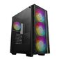 Deepcool MATREXX 55 MESH V4 без БП,  боковое окно  (закаленное стекло),  3xARGB LED 140мм вентилятора спереди,  1xARGB LED 120мм вентилятор сзади,  черный,  ATX