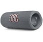 JBL Flip 6 серый,  Bluetooth 5.1,  время воспроизведения музыки 12 ч,  емкость аккумулятора 4800 mAh,  время заряда аккумулятора 2, 5 ч,  цвет серый