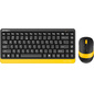 Клавиатура + мышь A4Tech Fstyler FG1110 клав:черный / желтый мышь:черный / желтый USB беспроводная Multimedia  (FG1110 BUMBLEBEE)