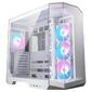 Корпус MSI MAG Pano 100R PZ WHITE ,  Mid Tower,  ATX,  2xUSB 3.2 Gen 1,  1xUSB 3.2 Gen2 Type-C,  3x120mm ARGB Reverse Blade Fan,  1x120mm ARGB Fan,  ARGB+PWM Control Board, Tempered Glass Window,  Brown Box