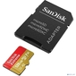 Флеш карта microSDXC 128GB SanDisk EXTREME Class 10,  UHS-I,  W90,  R 190 МБ / с,  <SDSQXAA-128G-GN6MA> адаптер на SD