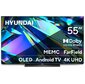 Телевизор OLED Hyundai 55" H-LED55OBU7700 Android TV Frameless черный / черный 4K Ultra HD 120Hz DVB-T DVB-T2 DVB-C DVB-S DVB-S2 USB 2.0 - 2шт. WiFi Smart TV