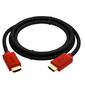 GCR Кабель 2.0m HDMI версия 1.4,  черный,  красные коннекторы,  OD7.3mm,  30 / 30 AWG,  позолоченные контакты,  Ethernet 10.2 Гбит / с,  3D,  4K GCR-HM450-2.0m,  экран