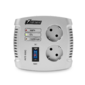 Stabilizer POWERMAN AVS 500C,  step-type regulator,  500 VA  /  280W,  150-280V,  maximum input current 4A,  2 eurosockets,  IP-20,   floor standing,  151mm x 126mm x 123mm,  1.4kg.