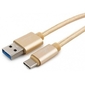 Cablexpert Кабель USB 3.0 CC-P-USBC03Gd-1.8M AM / Type-C,  серия Platinum,  длина 1.8м,  золотой,  блистер