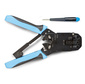 Hyperline HT-2008AR Инструмент обжимной для RJ-45,  RJ-12,  RJ-11  (8P8C,  6P6C,  4P4C),  профессиональный,  с храповым механизмом