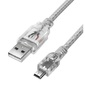 Greenconnect Кабель mini USB 2.0  прозрачный,  28 / 24 AWG,  AM  /  mini 5P,  Premium,  экран,  армированный,  морозостойкий  (GCR-UM1M5P-BD2S-1.0m)