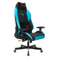 Кресло игровое Knight Neon черный / голубой соты эко.кожа с подголов. крестовина металл