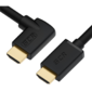 GCR Кабель 1.0m HDMI 2.0,  M / M правый угол,  черный,  HDR 4:2:2,  Ultra HD,  4K 60 fps 60Hz / 5K*30Hz,  3D,  AUDIO,  18.0 Гбит / с,  28 / 28 AWG,  GCR-52321