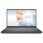 Ноутбук MSI Modern 14 B11MOU-863RU Core i7 1195G7 8Gb SSD512Gb Intel Iris Xe graphics 14" IPS FHD  (1920x1080) Windows 10 dk.grey WiFi BT Cam