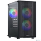 XASTRA Корпус A307M 3FRGB Black mATX / Mesh /  tempered glass  /  3x 120mm FC120 FRGB fans /  A307M-3FC12BK