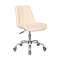 Кресло Бюрократ CH-350SL / IVORY светло-бежевый искусст.кожа / ткань крестовина хром
