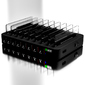 GCR Сетевая зарядка на 8 USB портов,  черная