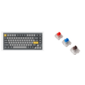 Клавиатура проводная,  Q1-N2, RGB подсветка, синий свитч, 84 кнопоки,  цвет серый