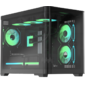 корпус Formula V Line Crystal U2M Floe Black,  MATX,  TYPE-C*1,  USB3.0*1,  Curved Glass,  SIDE 2x FLOE ARGB,  REAR 1x FLOE ARGB
