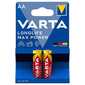 Батарейка Varta LONGLIFE MAX POWER  (MAX TECH) LR6 AA BL2 Alkaline 1.5V  (4706)  (2 / 40 / 200)