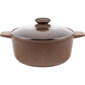 Кастрюля MAUNFELD /  Кастрюля MAUNFELD CARMEL MF22CRM01CR из литого алюминия со стеклянной крышкой,  22 см,  3 л