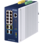 коммутатор /  PLANET IGS-6329-8UP2S2X IP30 DIN-rail Industrial L3 8-Port 10 / 100 / 1000T 802.3bt PoE + 2-port 1G / 2.5G SFP + 2-Port 10G SFP+ Full Managed Switch  (-40 to 75 C,  8-port 95W PoE++,  802.3bt / PoH / Force modes,  DIDO,  ERPS Ring,  1588 PTP TC,  Modbus TCP,  ONVIF,  Cybersecurity features,  Layer3 OSPFv2 routing,  supports CloudViewer app and MQTT,  supports 100FX,  1000X,  2.5G SFP and 10G SFP+,  EN61000-6-2 / -4 Heavy Industrial EMC and EN50121-4 Railway certified)