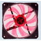 Вентилятор Digma DFAN-LED-RED 120x120x25mm 3-pin 4-pin  (Molex)23dB 115gr LED Ret