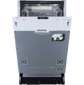 Встраиваемая посудомоечная машина узкая,  45 см,  выдвижной лоток для столовых приборов,  8 программ,  10 комплектов,  45 см,  дисплей,  таймер 1-24,  А++АА,  47 дб уровень шума,  регулировка корзины по высоте Easy Lift,  половинная загрузка,  луч на полу,  9 л потребление воды,  448х550х815 мм.